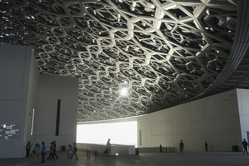 Louvre Abu Dhabi Plaza Architektur Dachkostruktion