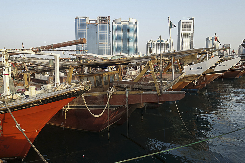 Abu Dhabi Hafen Fischerboote