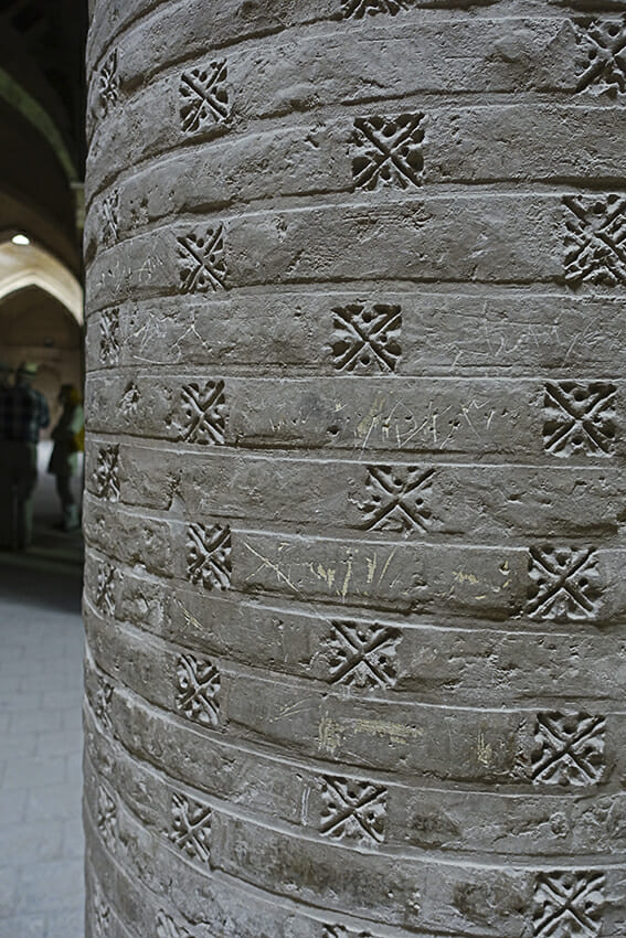 Freitagsmoschee Isfahan Detail Säule