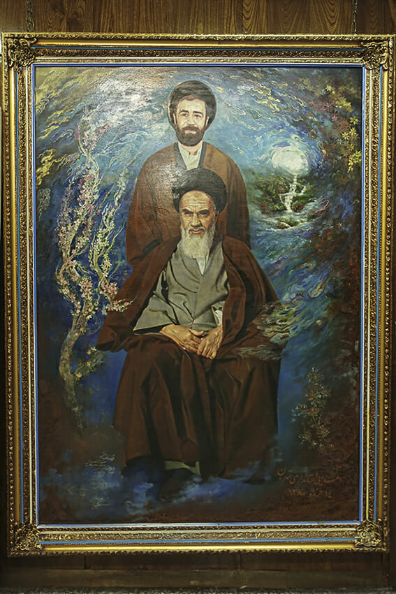 Gemälde Khomeini mit Sohn