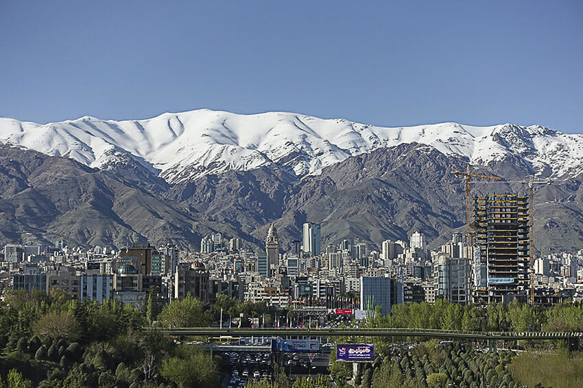 Teheran Norden Elburs-Gebirge Schnee