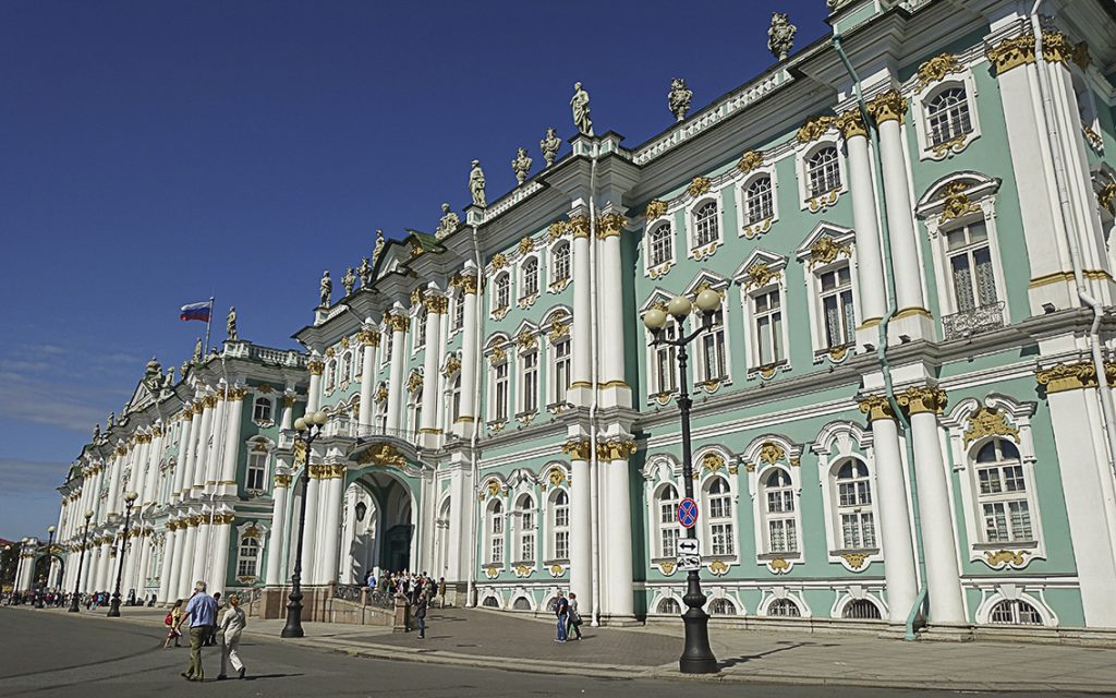 Zarenstadt Sankt Petersburg - Eremitage Eremitage, Bildergalerie Außenfassade