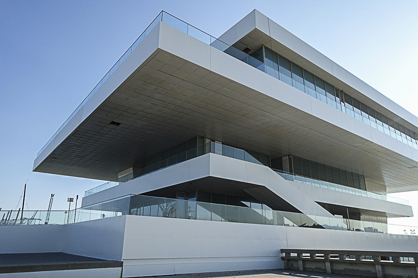 Moderne Architektur Hafen Valencia, die lebendige Stadt am Mittelmeer