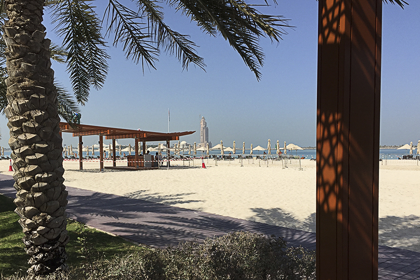 Abu Dhabi Stadt Strand